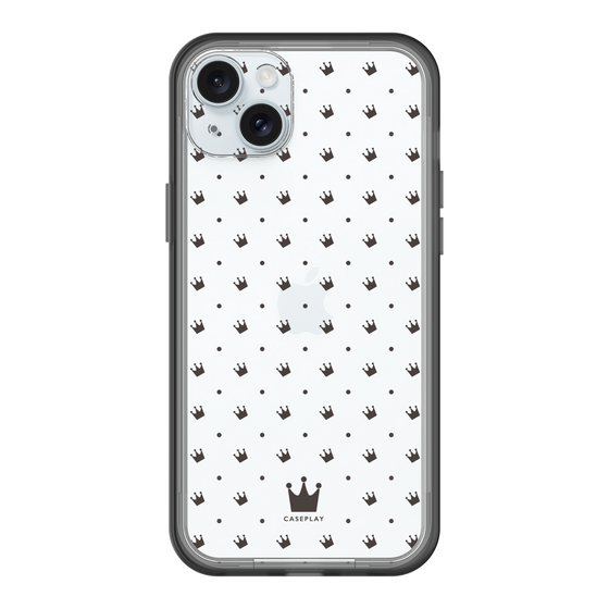 スリムプロテクションプレミアムケース［ CASEPLAY Crown dots Black - ケースプレイ・クラウン・ドッツ ブラック ］