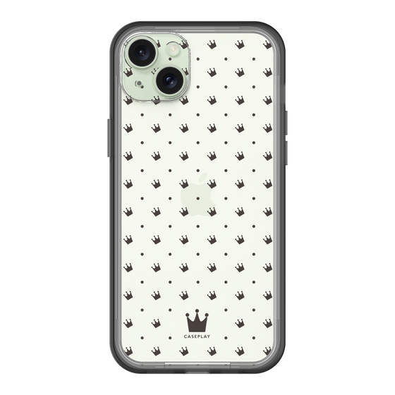 スリムプロテクションプレミアムケース［ CASEPLAY Crown dots Black - ケースプレイ・クラウン・ドッツ ブラック ］