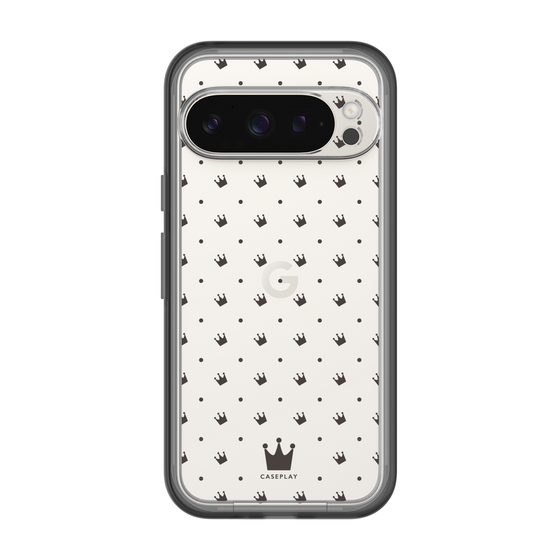 スリムプロテクションプレミアムケース［ CASEPLAY Crown dots Black - ケースプレイ・クラウン・ドッツ ブラック ］