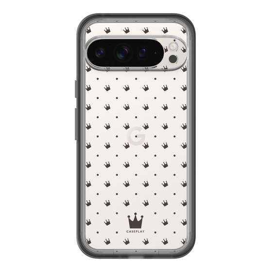 スリムプロテクションプレミアムケース［ CASEPLAY Crown dots Black - ケースプレイ・クラウン・ドッツ ブラック ］