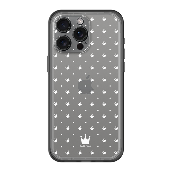 スリムプロテクションプレミアムケース［ CASEPLAY Crown dots White - ケースプレイ・クラウン・ドッツ ホワイト ］
