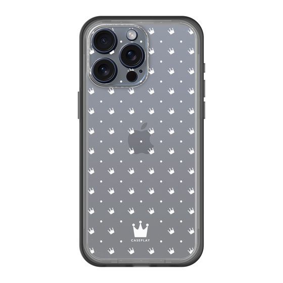 スリムプロテクションプレミアムケース［ CASEPLAY Crown dots White - ケースプレイ・クラウン・ドッツ ホワイト ］