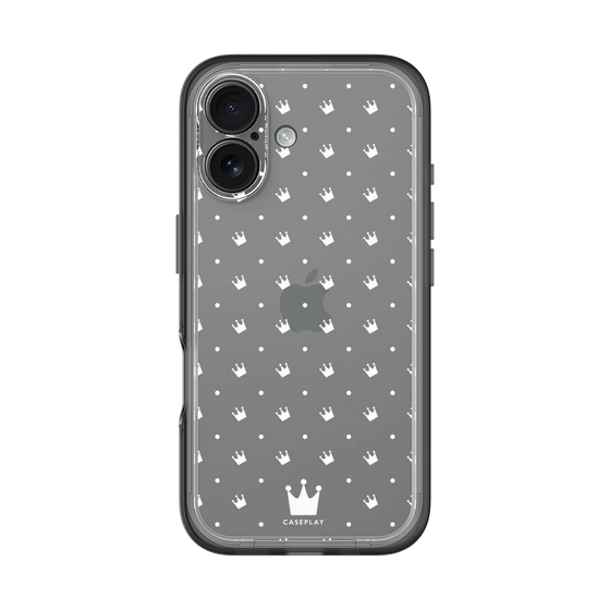 スリムプロテクションプレミアムケース［ CASEPLAY Crown dots White - ケースプレイ・クラウン・ドッツ ホワイト ］