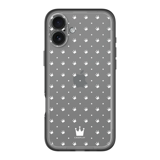 スリムプロテクションプレミアムケース［ CASEPLAY Crown dots White - ケースプレイ・クラウン・ドッツ ホワイト ］