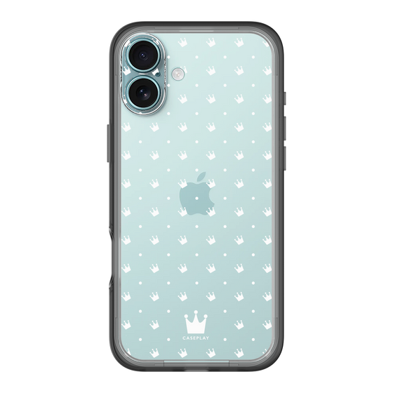 スリムプロテクションプレミアムケース［ CASEPLAY Crown dots White - ケースプレイ・クラウン・ドッツ ホワイト ］