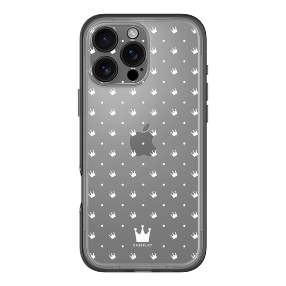 スリムプロテクションプレミアムケース［ CASEPLAY Crown dots White - ケースプレイ・クラウン・ドッツ ホワイト ］