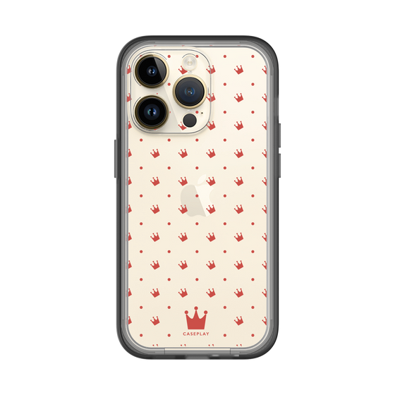 スリムプロテクションプレミアムケース［ CASEPLAY Crown dots Red - ケースプレイ・クラウン・ドッツ レッド ］