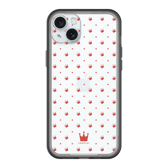 スリムプロテクションプレミアムケース［ CASEPLAY Crown dots Red - ケースプレイ・クラウン・ドッツ レッド ］