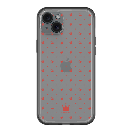 スリムプロテクションプレミアムケース［ CASEPLAY Crown dots Red - ケースプレイ・クラウン・ドッツ レッド ］