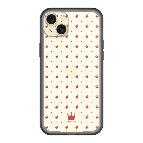 スリムプロテクションプレミアムケース［ CASEPLAY Crown dots Red - ケースプレイ・クラウン・ドッツ レッド ］
