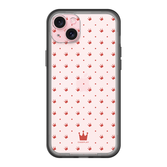 スリムプロテクションプレミアムケース［ CASEPLAY Crown dots Red - ケースプレイ・クラウン・ドッツ レッド ］