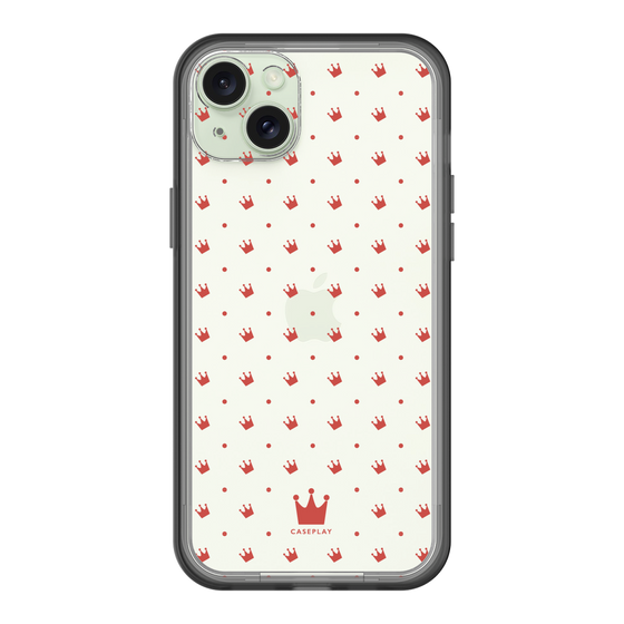 スリムプロテクションプレミアムケース［ CASEPLAY Crown dots Red - ケースプレイ・クラウン・ドッツ レッド ］