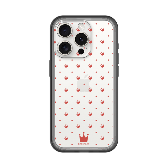 スリムプロテクションプレミアムケース［ CASEPLAY Crown dots Red - ケースプレイ・クラウン・ドッツ レッド ］