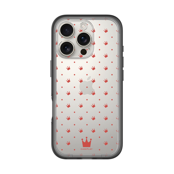 スリムプロテクションプレミアムケース［ CASEPLAY Crown dots Red - ケースプレイ・クラウン・ドッツ レッド ］