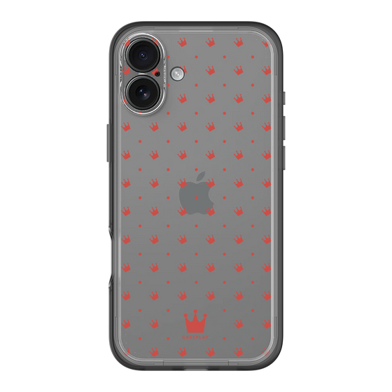 スリムプロテクションプレミアムケース［ CASEPLAY Crown dots Red - ケースプレイ・クラウン・ドッツ レッド ］