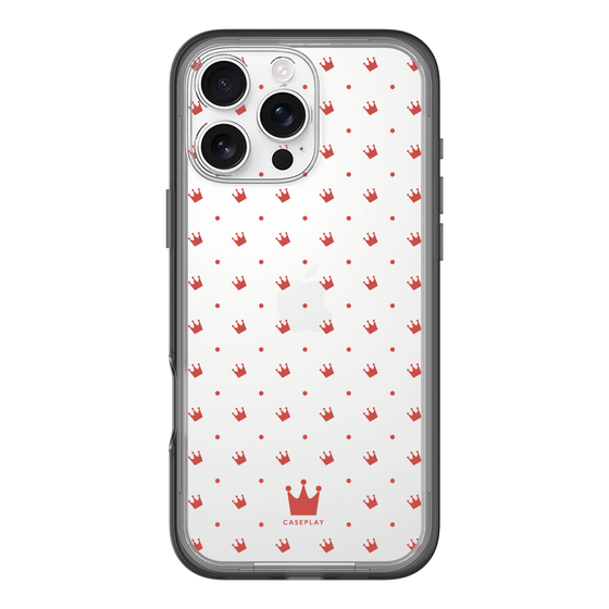 スリムプロテクションプレミアムケース［ CASEPLAY Crown dots Red - ケースプレイ・クラウン・ドッツ レッド ］