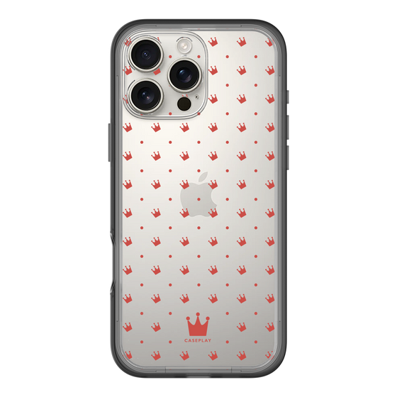 スリムプロテクションプレミアムケース［ CASEPLAY Crown dots Red - ケースプレイ・クラウン・ドッツ レッド ］