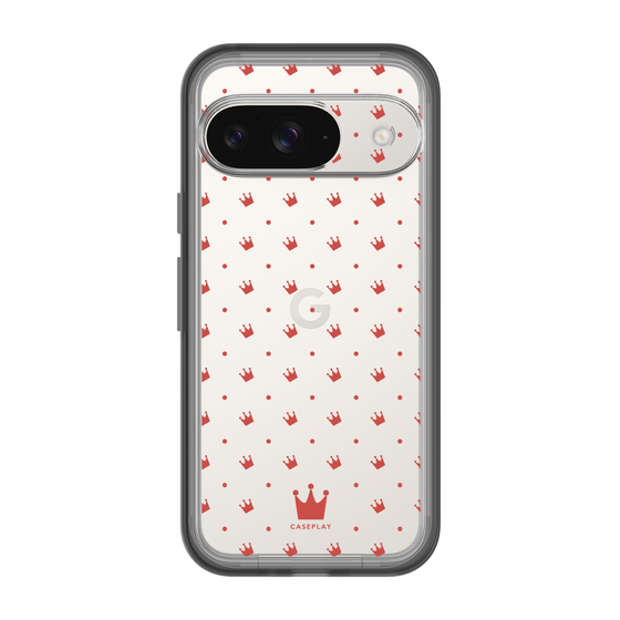 スリムプロテクションプレミアムケース［ CASEPLAY Crown dots Red - ケースプレイ・クラウン・ドッツ レッド ］