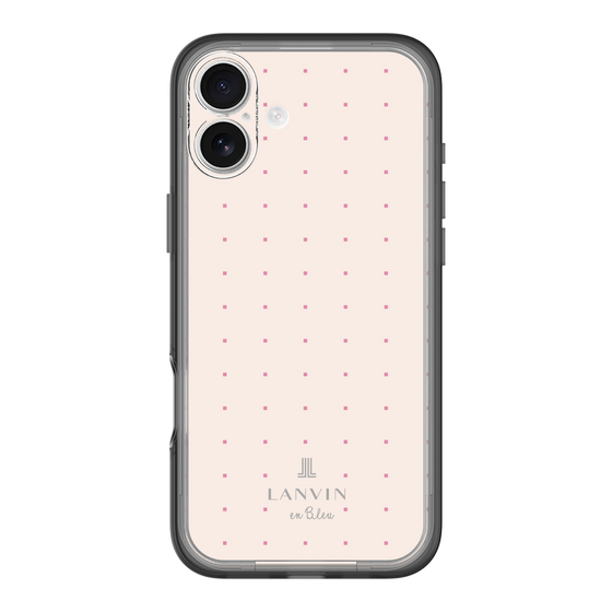 スリムプロテクションプレミアムケース［ LANVIN en Bleu Tiny dots Pink - ランバン ドット ピンク ］