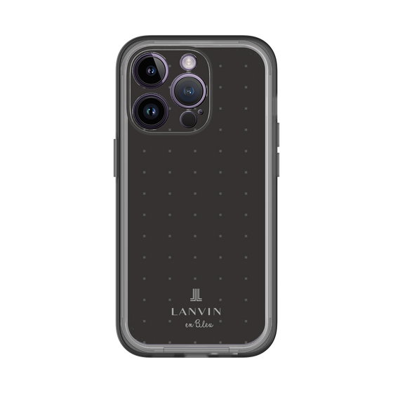 スリムプロテクションプレミアムケース［ LANVIN en Bleu Tiny dots Black - ランバン ドット ブラック ］
