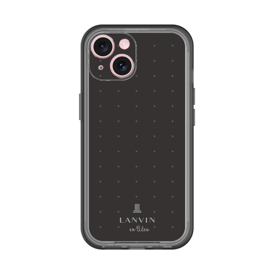 スリムプロテクションプレミアムケース［ LANVIN en Bleu Tiny dots Black - ランバン ドット ブラック ］