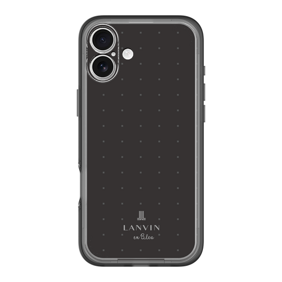 スリムプロテクションプレミアムケース［ LANVIN en Bleu Tiny dots Black - ランバン ドット ブラック ］