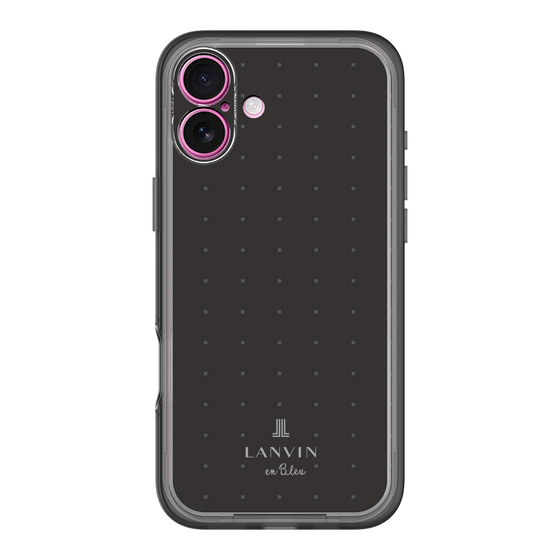 スリムプロテクションプレミアムケース［ LANVIN en Bleu Tiny dots Black - ランバン ドット ブラック ］