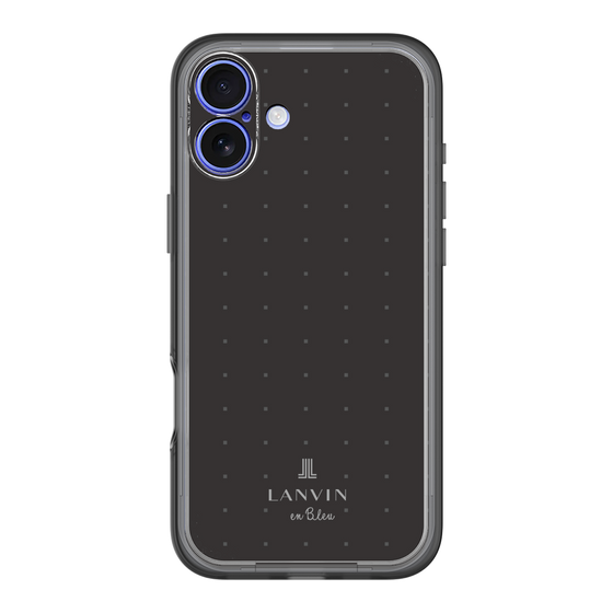 スリムプロテクションプレミアムケース［ LANVIN en Bleu Tiny dots Black - ランバン ドット ブラック ］