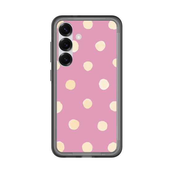 スリムプロテクションプレミアムケース［ 水彩ドット・レトロカラー - Pink ］