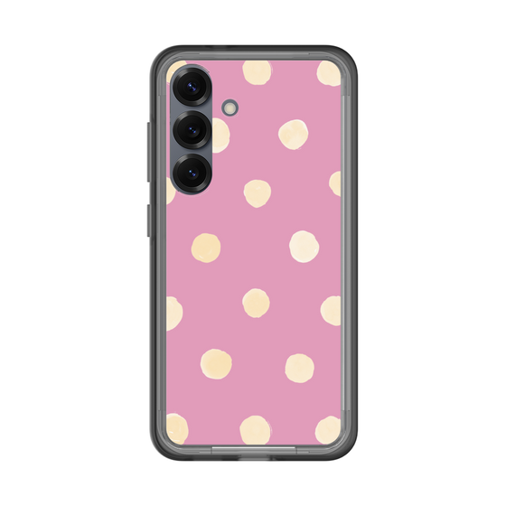 スリムプロテクションプレミアムケース［ 水彩ドット・レトロカラー - Pink ］