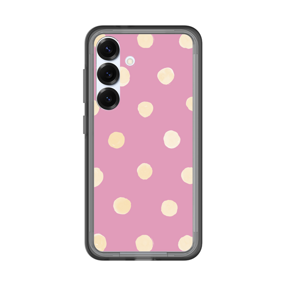 スリムプロテクションプレミアムケース［ 水彩ドット・レトロカラー - Pink ］