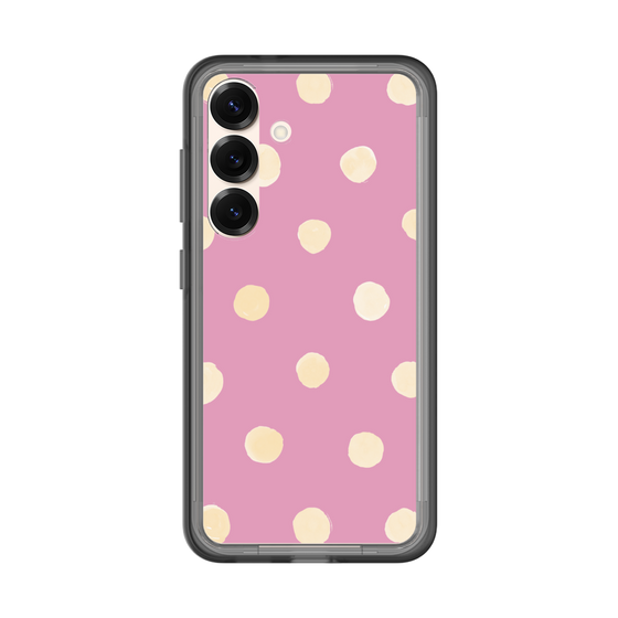 スリムプロテクションプレミアムケース［ 水彩ドット・レトロカラー - Pink ］