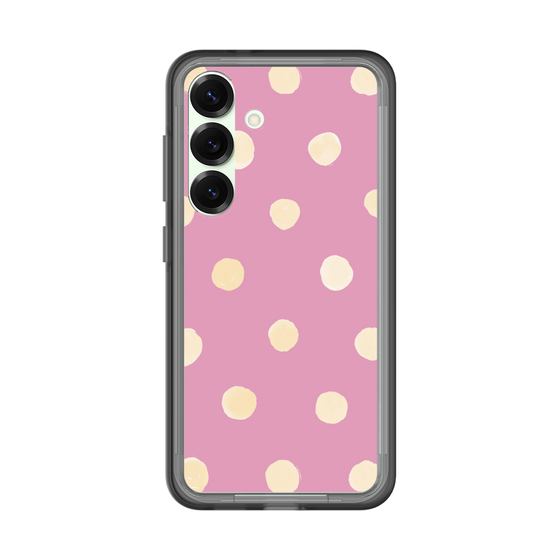 スリムプロテクションプレミアムケース［ 水彩ドット・レトロカラー - Pink ］