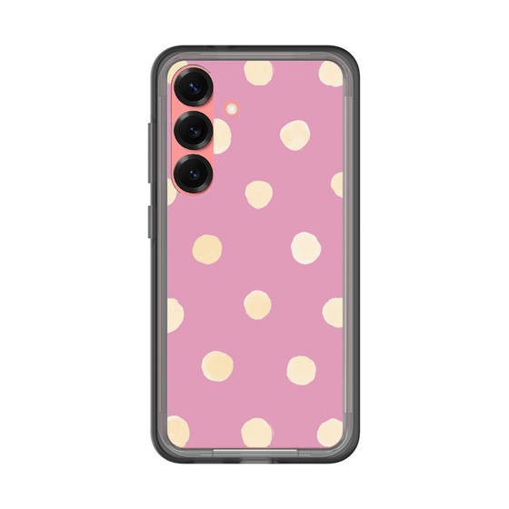 スリムプロテクションプレミアムケース［ 水彩ドット・レトロカラー - Pink ］
