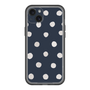 スリムプロテクションプレミアムケース［ 水彩ドット・レトロカラー - Navy ］