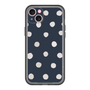 スリムプロテクションプレミアムケース［ 水彩ドット・レトロカラー - Navy ］