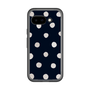 スリムプロテクションプレミアムケース［ 水彩ドット・レトロカラー - Navy ］