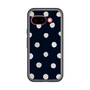 スリムプロテクションプレミアムケース［ 水彩ドット・レトロカラー - Navy ］