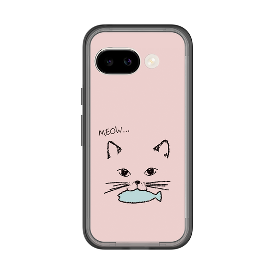 スリムプロテクションプレミアムケース［ 食いしん坊なねこ - Pink ］