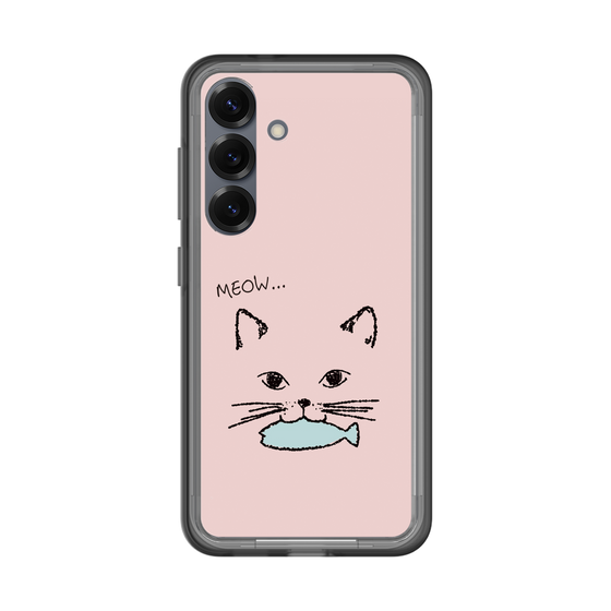 スリムプロテクションプレミアムケース［ 食いしん坊なねこ - Pink ］