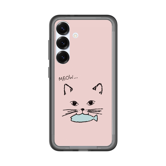 スリムプロテクションプレミアムケース［ 食いしん坊なねこ - Pink ］
