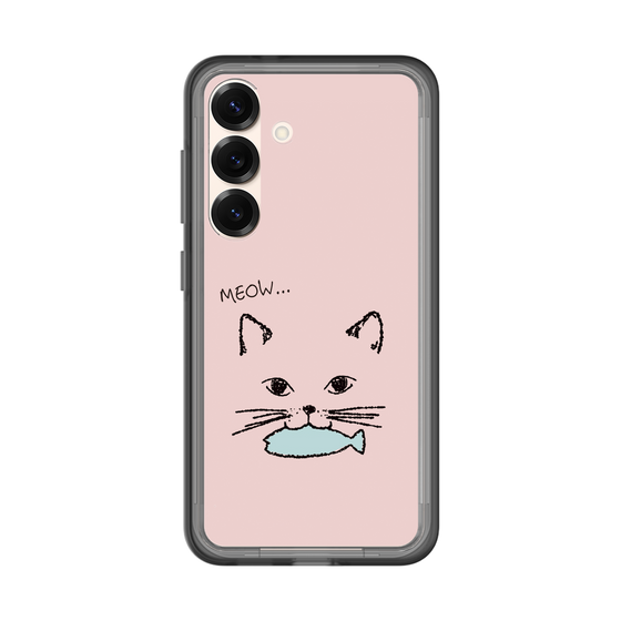 スリムプロテクションプレミアムケース［ 食いしん坊なねこ - Pink ］