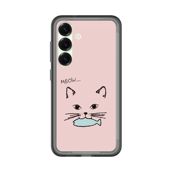 スリムプロテクションプレミアムケース［ 食いしん坊なねこ - Pink ］