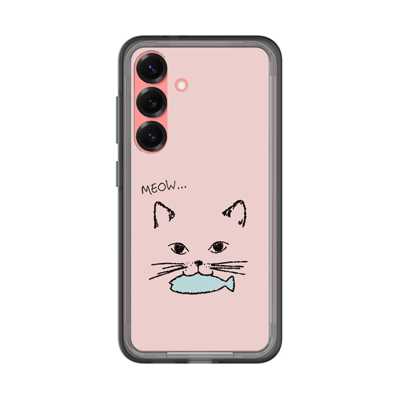 スリムプロテクションプレミアムケース［ 食いしん坊なねこ - Pink ］