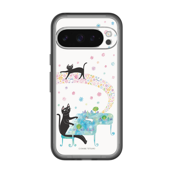 スリムプロテクションプレミアムケース［ おかべてつろう - 黒猫クロのとおりみち ］