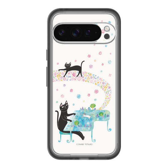スリムプロテクションプレミアムケース［ おかべてつろう - 黒猫クロのとおりみち ］