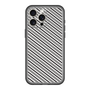 スリムプロテクションプレミアムケース［ Small Stripe - Gray × Black ］