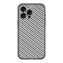 スリムプロテクションプレミアムケース［ Small Stripe - Gray × Black ］