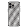 スリムプロテクションプレミアムケース［ Small Stripe - Gray × Black ］