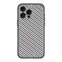 スリムプロテクションプレミアムケース［ Small Stripe - Gray × Black ］